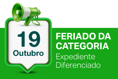 19/10 - Feriado da categoria dos funcionários de planos de saúde.